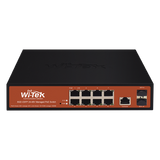 WI-PMS310GF-ALIEN - Switch Administrable PoE / 8 Puertos Gigabit / 2 SFP / 150W / 20Gbps / 6kV Protección Rayos / Fanless / -10 a 55°C / 0.71 x 0.46 x 0.18 pies