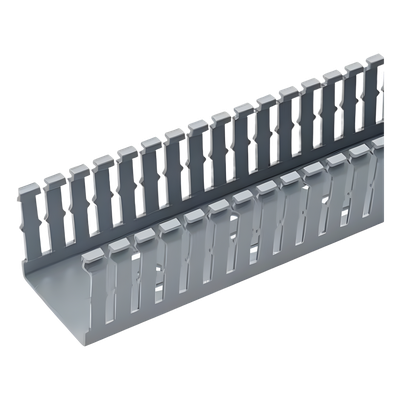 F2X3LG6 - Canaleta Ranurada de PVC / 2.25 in (57.2 mm) Ancho / 3.14 in (79.8 mm) Alto / 1.8 m (5.9 ft) Largo / Grado UL94V-0