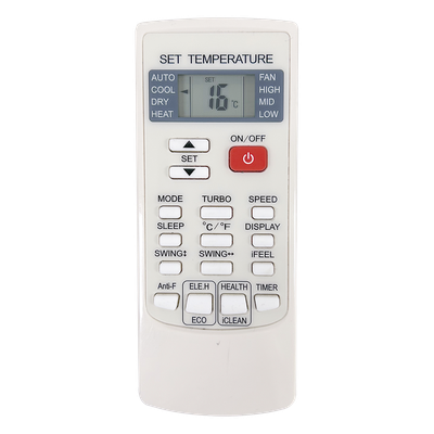 YKRH/101E - Control Remoto para Minisplit / Display Iluminado / Rango 16°C a 32°C / Funciones iFeel, Timer, Sleep, Oscilación / 54 x 10 x 134 mm
