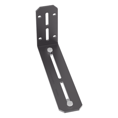 FR6LB - Soporte en L / Montaje Pared o Gabinete / Canaletas 6x4 y 4x4 / Acero Negro / 8.88 x 2 pulgadas