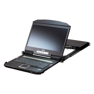 CL3884NW - KVM Switch LCD 18.5" (7.3 in) | Consola Dual Rail 1U | 4 Puertos USB HDMI | Multi-View Quad-PiP-PbP-PoP | Resolución 1920x1200 @ 60Hz | Cascada 2 Niveles 16 Computadoras | Boundless Switching | Video DynaSync | EDID Expert | Consola Externa HD