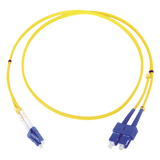 LP-FO-6060B - Cable de Fibra Óptica Monomodo UPC Duplex LC-SC, 2mm, 1m, Amarillo