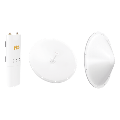 C5C-TXP-KIT - Kit de radio con antena parabólica / 28 dBi / 4.9-6.5 GHz / 500 Mbps / hasta 65.6 ft (20 km) / PoE incluido