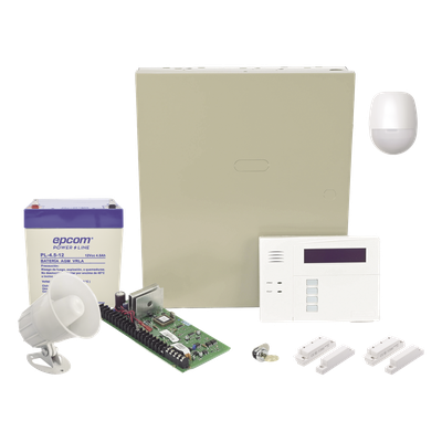 VISTA48WIRES/6160RF - Panel de Alarma / 8 Zonas Cableadas / 40 Zonas Inalámbricas / Teclado Alfanumérico con Receptor RF / Sirena 15 W / Batería 12V 4.5Ah