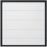 SEC-DOOR98-18 - Seccion para puerta de Garage / Lisa / Linea Central / Panel de 18" / Color blanco / Para APDOOR98 / Estilo Americana.