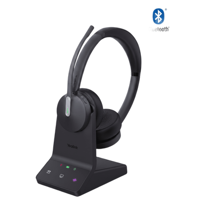 WH64-DUAL-UC - Auriculares Inalámbricos UC / DECT y Bluetooth 5.2 Simultáneos / Triple Conexión / 32 Horas de Conversación / Cancelación de Ruido con 3 Micrófonos