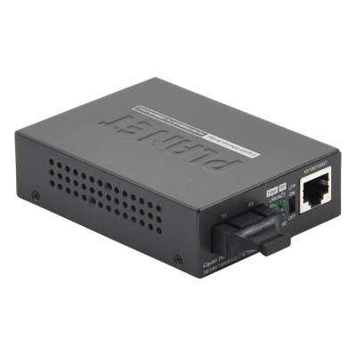 GT-802 - Convertidor de Medios / 1000 Mbps / Fibra Multimodo / 550 m (1804.5 ft) / Conector SC / LFP Configurable