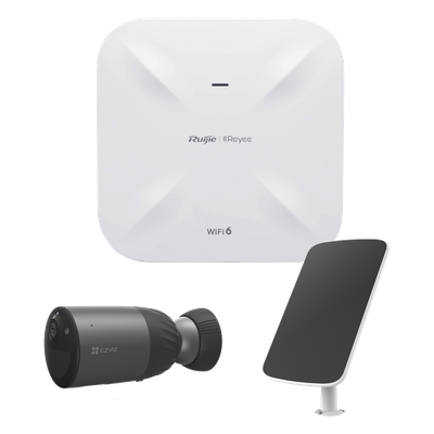 RGRAP6260(G)/BC1C/PS - Kit de Vigilancia Wi-Fi 6E / Access Point 1.775 Gbps / Cámara de Batería / Panel Solar 23.5% / IR 30 m (98.4 ft) / IP66