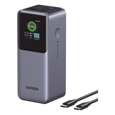 35524B - Ugreen 20000mAh 130W Fast Charging Powerbank Litio Gris