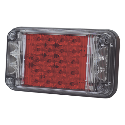 XLTE2345R - Luz de Advertencia LED / 66 LEDs / 7x4 Pulgadas / 12 VCC / 10 Patrones de Destello / Montaje Permanente