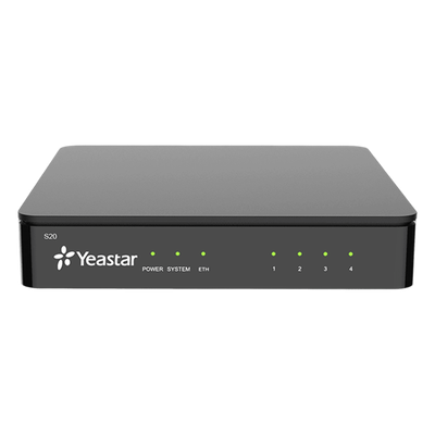 S-20 - Conmutador IP SIP / 20 extensiones / 10 llamadas simultáneas / 2 puertos FXO analógicos