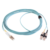 FJ2-LCSC5L-05AQ - Jumper de Fibra Óptica / Multimodo 50/125 OM3 / LC-SC Duplex / OFNR / 5 m (16.40 ft) / Color Aqua