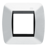 1801/BN - Embellecedor EGI 1 Modulo Para Caja Universal. Color Blanco Nieve