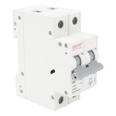 FE7632PC63 - Protección Térmica/ Interruptor 2P, 63 A,  Corriente Alterna  400 Vca para Aplicación Fotovoltaica Montaje Riel DIN