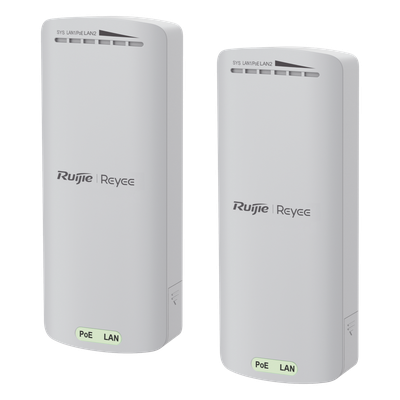 RG-EST100-E - Kit Enlace Inalámbrico / 2.4 GHz / 300 Mbps / Alcance 500 m (1640 ft) / IP55 / 2x2 MU-MIMO / Dual LAN
