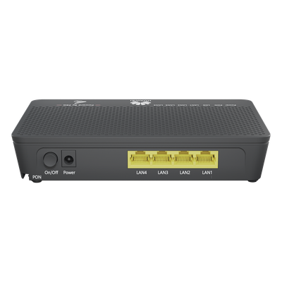 F100D-4G - ONU GPON / 4 Puertos Gigabit / 1 PON SC/UPC / Downstream 2.488 Gbps / Upstream 1.244 Gbps / Modo Puente / Administración Nube