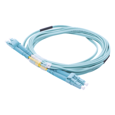 LP-FOM3-LCLC-R03 - Jumper de Fibra Óptica / OM3 50/125 / LC-LC Dúplex / OFNR Riser / 2.0 mm / 3 m (9.84 ft) / Aqua