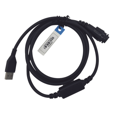 TXCP6100M - Cable Programador USB / Conector USB-A a Multipin Circular / Compatibilidad Windows 98 a 11 / Material Poliuretano / Más de 30 Modelos Motorola
