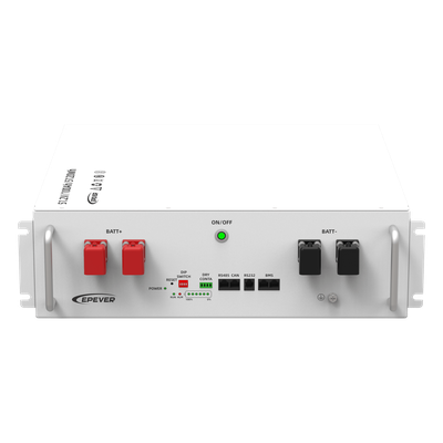 LFP100EP51.2V2 - Batería LiFePO4 / 51.2 V / 5.12 kWh / 100 Ah / 6000 Ciclos / Paralelizable 8 Unidades / RS485-CAN-RS232 / 4UR