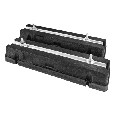 AV-6545 - Base Antivibratoria para Minisplit / Carga 370 kg / Canal Deslizante de Aluminio / Nivel Integrado / Caucho de Alta Resistencia