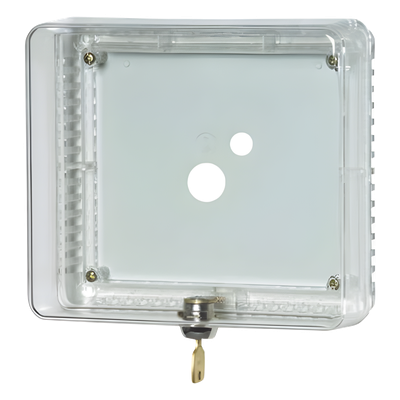 TG511A1000/U - Guarda Antimanipulación para Termostato / Policarbonato Transparente / Montaje Vertical u Horizontal / Cerradura con Llave / Tamaño Mediano