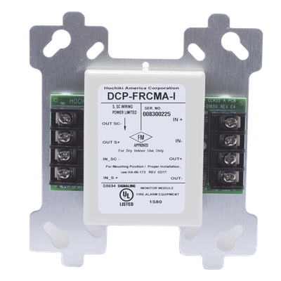 FRCMA-I - Módulo de Contacto de Respuesta Rápida / Aislador de Cortocircuito Integrado / 1 Entrada / Lazo SLC Clase A y B / Cable 14 AWG / Protocolo DCP
