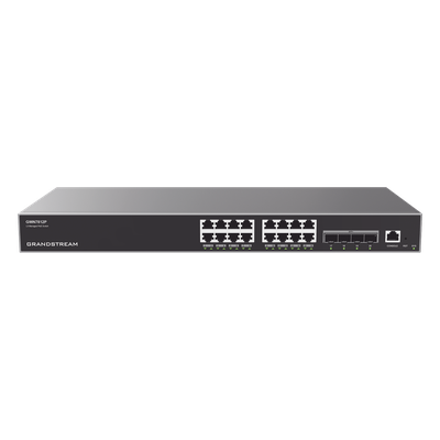 GWN7812P - Grandstream Networks GWN7812P dispositivo de redes Gestionado L3 Gigabit Ethernet (10/100/1000) Energía sobre Ethernet (PoE) Gris