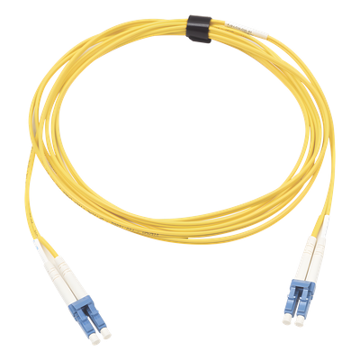 FJ2-LCULCUL-07 - Jumper de Fibra Óptica Monomodo (OS2), XGLO, Riser, LC/UPC-LC/UPC Duplex, OFNR, Color Amarillo, 7 Metros