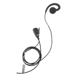 TX-300M-H02 - Micrófono de Solapa con Audífono / Cable Kevlar Reforzado / PTT Integrado / Clip Giratorio 360° / Gancho PTE Médico