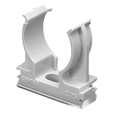 GW-50-603 - Soporte de Presión para Tubería / Diámetro 25 mm / PVC Auto-extinguible Libre de Halógenos / Montaje en Pared / Instalaciones de Telecomunicaciones y Seguridad