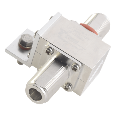 LP-BTR-NFF - Protector Coaxial / Rango 20-1000 MHz / Potencia 375 W VHF / Conectores N-Hembra / Montaje de Tierra Universal