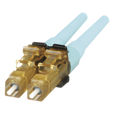 FLCDMCXAQY - Conector de Fibra Óptica / LC Duplex / Multimodo 50/125 OM3/OM4 / Pre-pulido / Color Aqua