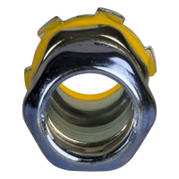 HUB-2915-RT - Conector de Compresión Hermético / Pared Delgada / Acero Galvanizado / 1 1/4 in / 1.89 in x 3.307 in (48 mm x 83.99 mm)