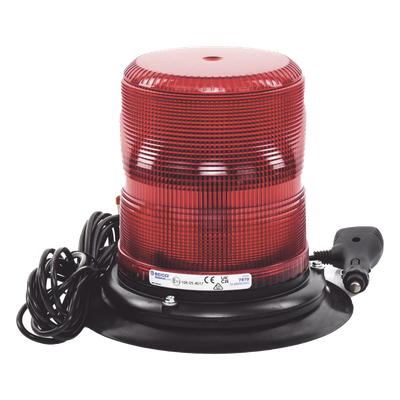 X-7970R-VM - Baliza LED de Advertencia / SAE Clase I / 12-24 VDC / 11 Patrones de Destello / Montaje Magnético / 7" de Altura