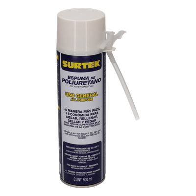 SYS-113521 - Espuma de Poliuretano / Capacidad 500 ml / Válvula de una sola aplicación / Tubo de extensión incluido