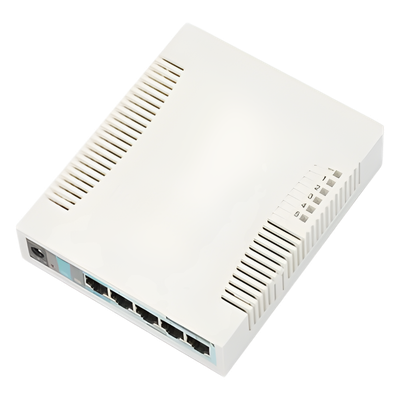 RB260GS - Switch SOHO / 5 Puertos Gigabit / 1 Puerto SFP / PoE Pasivo / SwOS