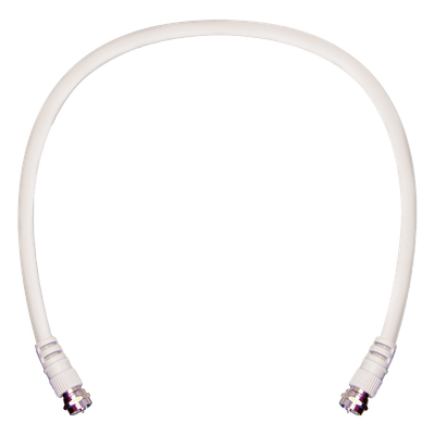 950-602 - Jumper Coaxial / RG-6 / 60.96 cm (2 pies) / Conectores F Macho / 75 Ohm / Blanco