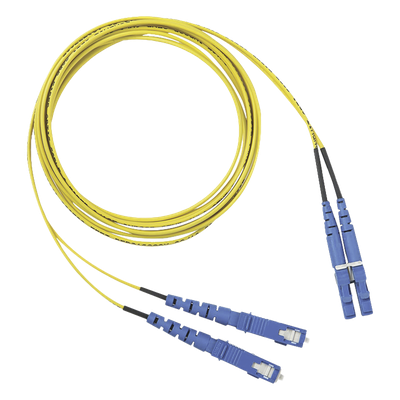 F92ERLNSNSNM002 - Jumper de Fibra Óptica Monomodo 9/125 OS2 / LC-SC Duplex / OFNR Riser / 2 m (6.56 ft) / Amarillo
