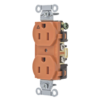 HUB-IG-5252 - Contacto Dúplex / 15A 125V / 2 Polos 3 Hilos / NEMA 5-15R / Grado Comercial / Nylon / -40°C a 75°C