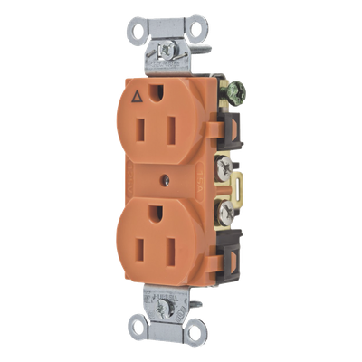 HUB-IG-5252 - Contacto Dúplex / 15A 125V / 2 Polos 3 Hilos / NEMA 5-15R / Grado Comercial / Nylon / -40°C a 75°C