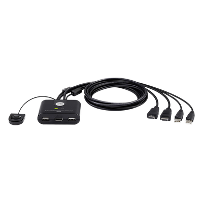 CS22HF - Switch KVM / 2 Puertos / HDMI FHD / USB / Cable 1.2 m (3.9 ft) / 1920x1080 @ 60Hz / HDCP 1.4