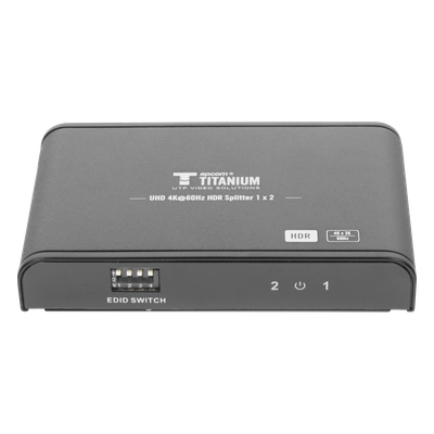 TT312HDR-V2.0 - Divisor (Splitter) HDMI 4K de 1 Entrada a 2 Salidas (Simultaneas) / Soporta 4K×2K / Ajuste de resoluciones EDID / HDR / HDMI 2.0 /  HDCP 2.2  / Soporta formatos de Audio Dolby Digital / Longitud del cable de entrada y salida ≤10m.