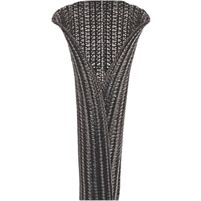 SE125PS-LQR0 - Funda expandible trenzada / 1.25 in / 10.5-14.1 mm ID-OD / 75 ft / -40 a 50°C / PET / negra