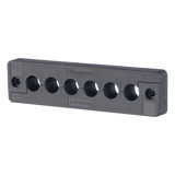 CEST2-A6 - Pasacables  de 6 Orificios en Línea 4.41" X 0.67" IP65,  para Cables Terminados, Color Negro