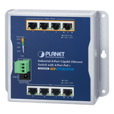 WGS-804HP - Switch Industrial No Administrable / 8 Puertos Gigabit / 4 Puertos PoE+ 802.3at / 120 W / Montaje Múltiple / Alimentación Dual con Failover