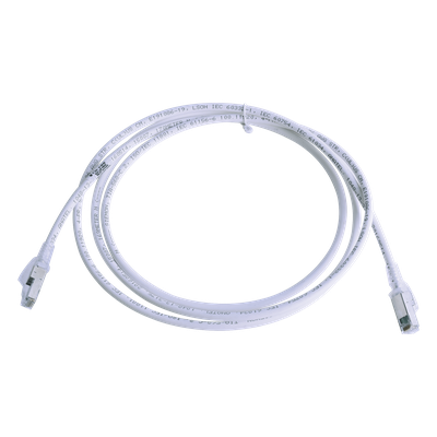 ZM6A-S07-02B - Patch Cord Cat6A S/FTP / 2.13 m (7 ft) / CM/LS0H / Blindaje S/FTP / PCB Interno / UL2043 / Blanco