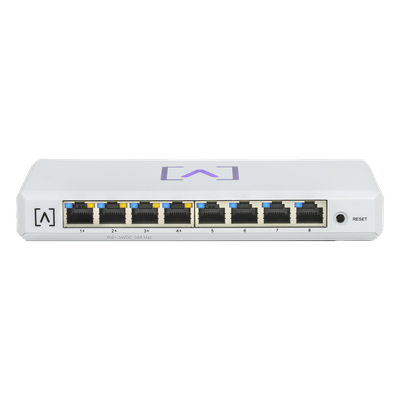 S8-POE - Switch Administrable / 8 Puertos Gigabit / 4 Puertos PoE+ 30W / Presupuesto PoE 60W / Gestión en Nube Gratuita