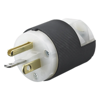 HUB-HBL5366C - Clavija de Entrada Recta / 20 A / 125 V / 2 Polos 3 Hilos / NEMA 5-20P / Grado Industrial-Comercial / -40°C a 75°C / 0.15 lb