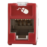 U6A-H03NS - Jack RJ45 Cat6a / UTP / Montaje Híbrido Plano-Angulado / Terminación 110 / Color Rojo