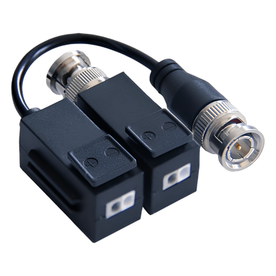 DS-1H18-A - Transceptor de Video Pasivo / Hasta 8 Megapixel / Distancia 400 m (1312.3 ft) / Conector Push / Audio por Coaxitron / Inmunidad de Ruido 60 dB